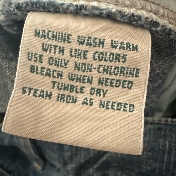 Vintage 100% Cotton St Johns Bay Medium Wash Denim Pencil Skirt Front Slit Sz 12 - Picture 5 of 6